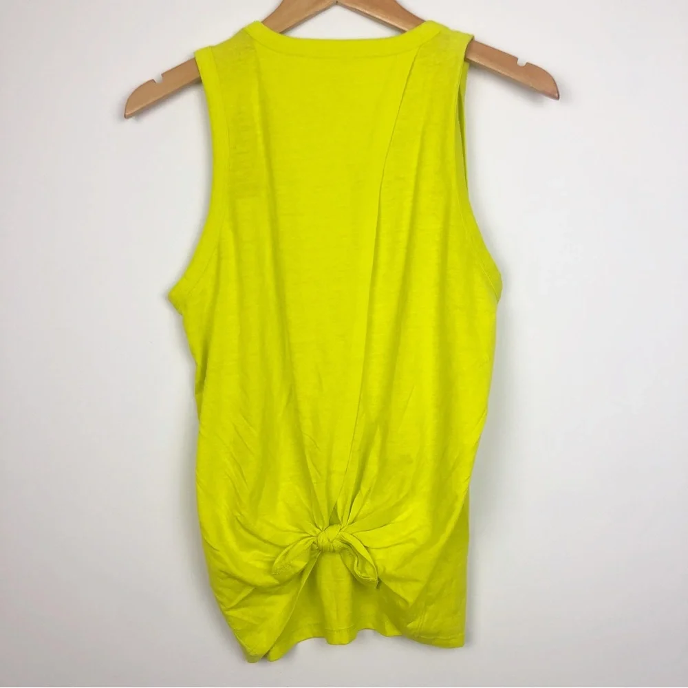 J. Crew Yellow Tie Bank Tank Top Size M - Picture 12 of 12